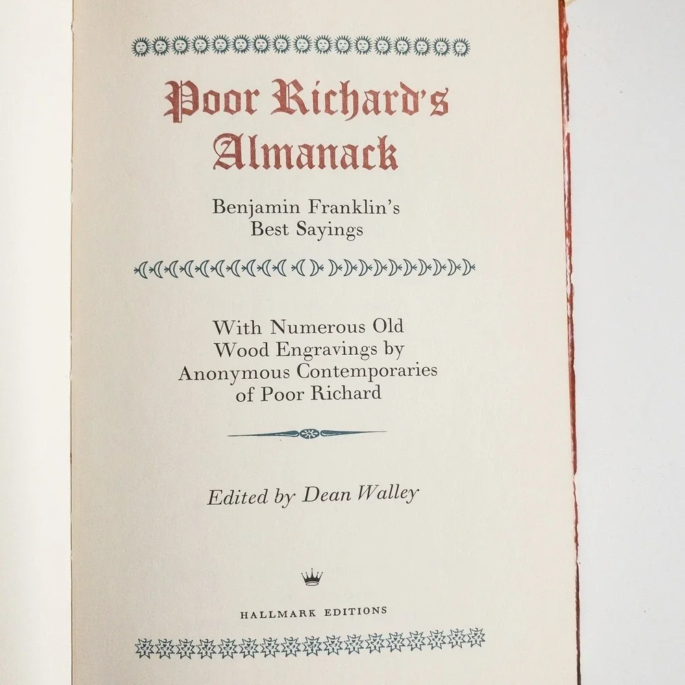 Poor Richard's Almanack Benjamin‎ Franklin 1967 Hardcover Hallmark